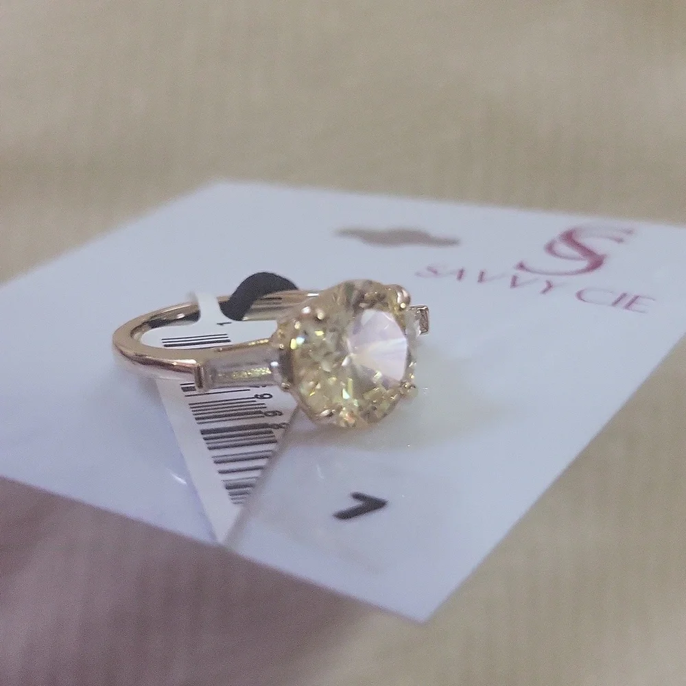 Savvy Cie Gold and Yellow Ring - Picture 5 of 5